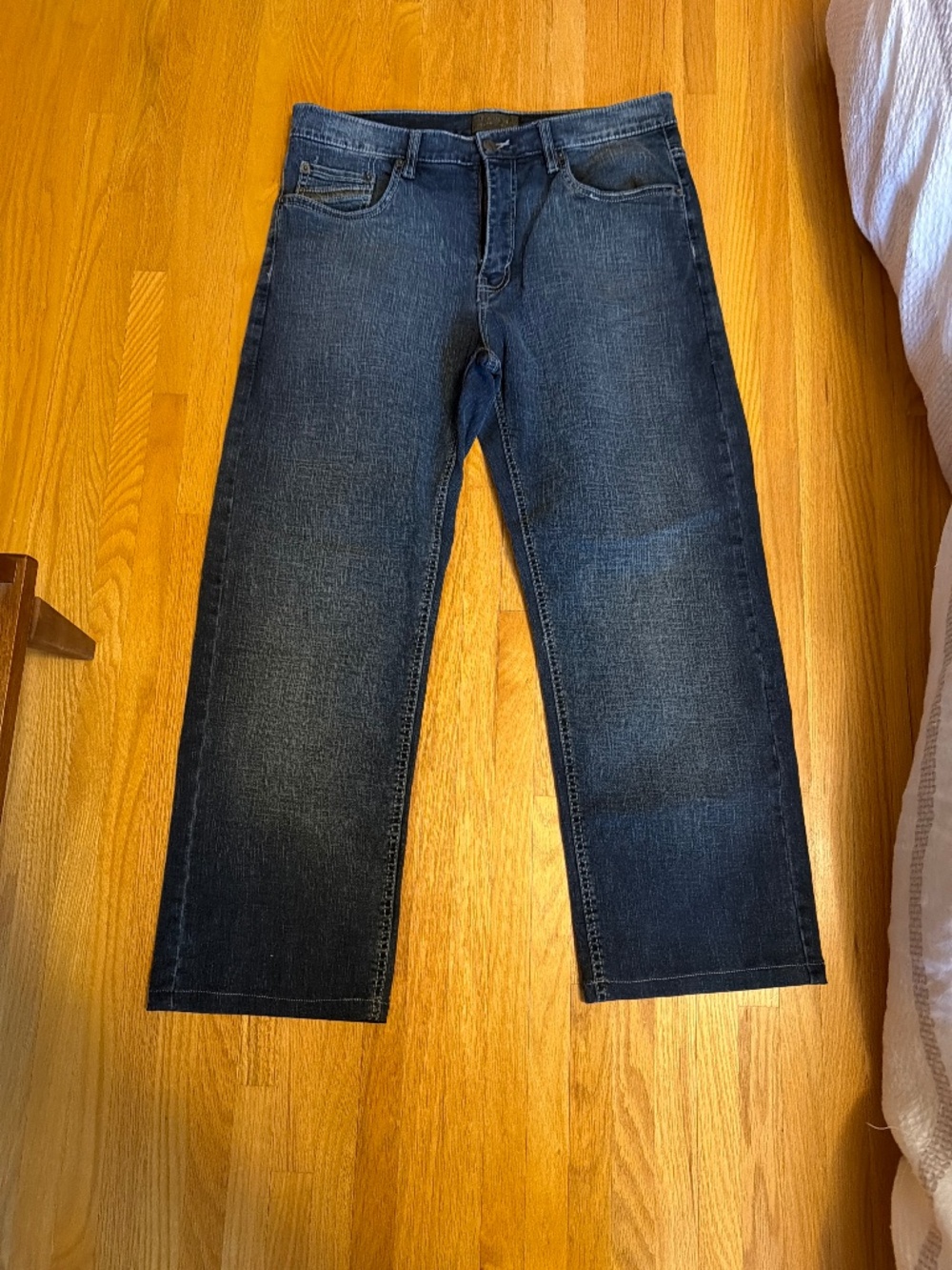 Urban Star Blue Jeans - size 34/31 - professionally altered to 27 inch inseam